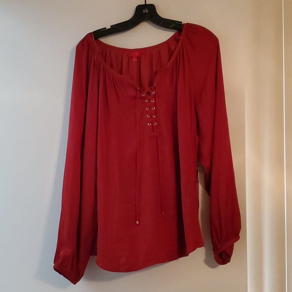 Red blouse